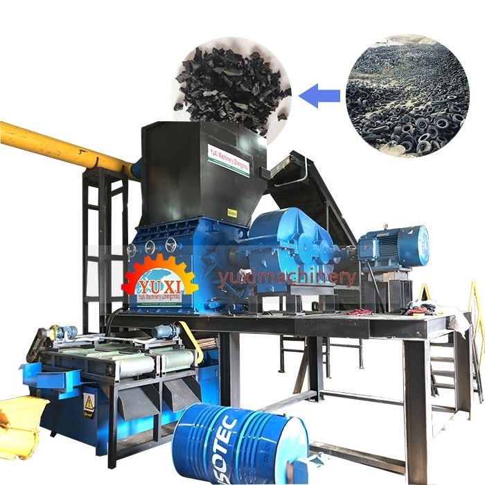 machine de recyclage pneu en video reifen recycling machine rubber used tyre recycling machine