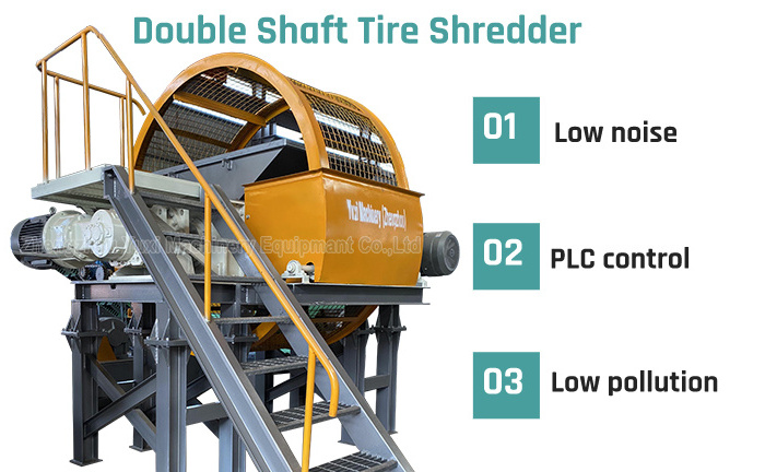 Waste Tire Shredder Production Line Rubber Tire Granules Recycle Machine Price Tyre Crusher