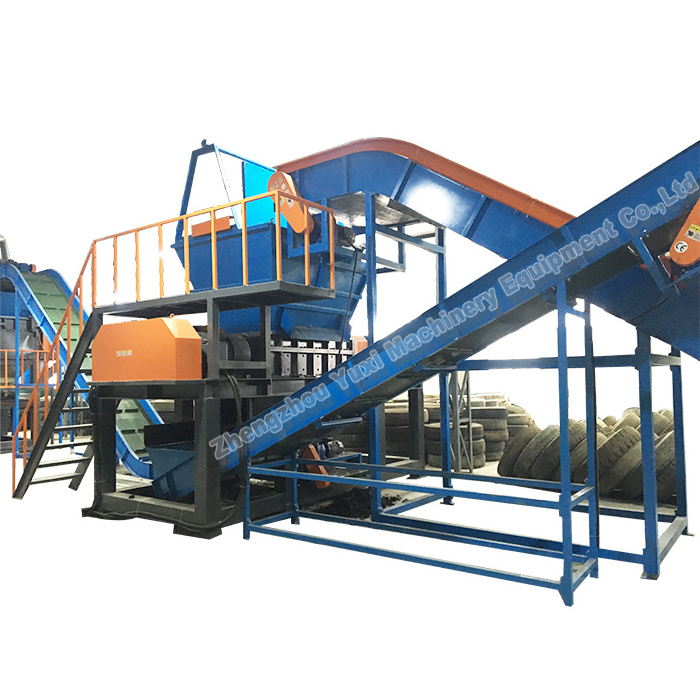 Waste Tire Shredder Production Line Rubber Tire Granules Recycle Machine Price Tyre Crusher