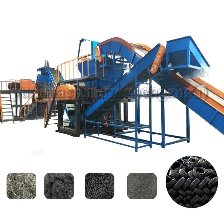 ATR 300 Waste Crumb Rubber Tyre Shredder Tire Recyle Machinery Tires Recycling Machine Production Line