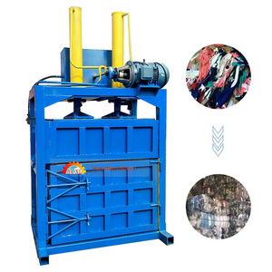 Paper Textile Plastic Bottle Vertical Baler Tire Used Clothing Baling Machine Hydraulic Metal Press Machine Baler