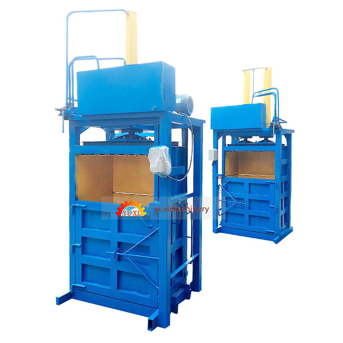 Paper Textile Plastic Bottle Vertical Baler Tire Used Clothing Baling Machine Hydraulic Metal Press Machine Baler