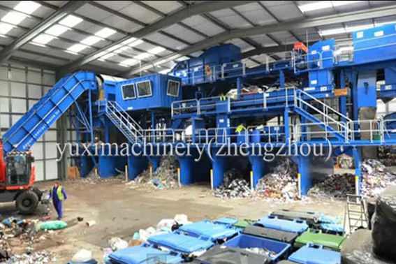 Garbage Shredder Machine Municipal MSW Waste Recycling Production Line Solid Waste Shredder