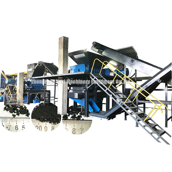 Automatic Used Tyre Granulator Machine Recycled Tyre Rubber Granules Tire Recycling Equipment