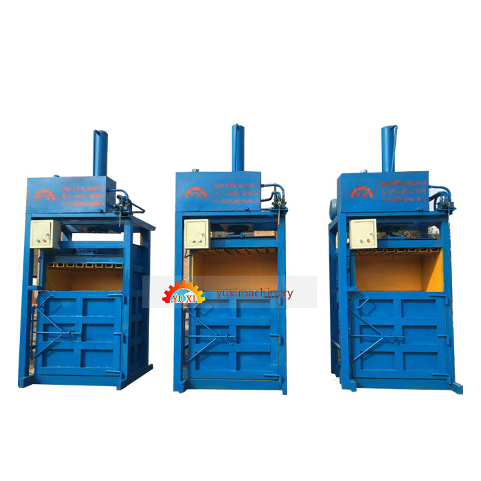 Paper Textile Plastic Bottle Vertical Baler Tire Used Clothing Baling Machine Hydraulic Metal Press Machine Baler