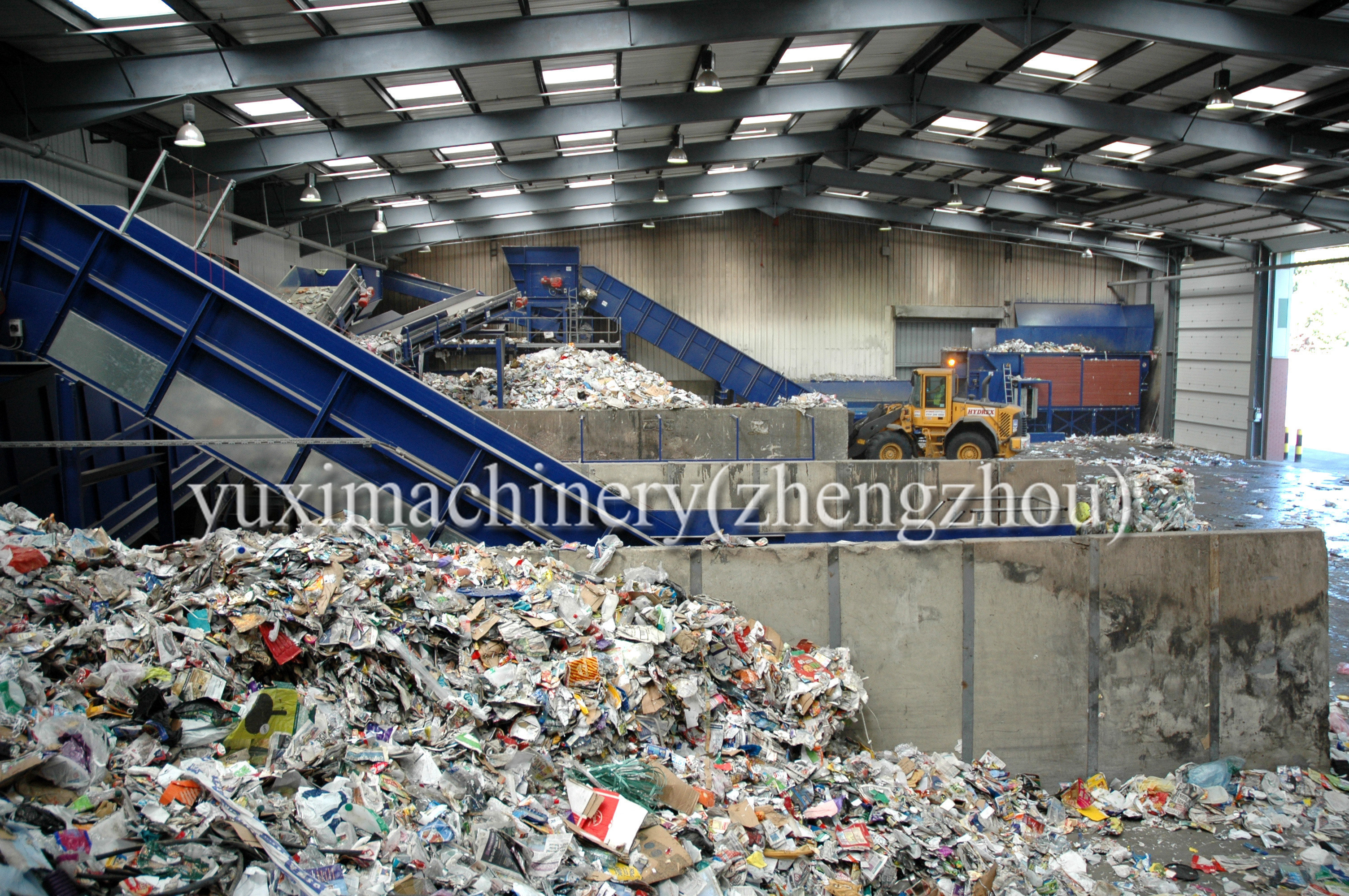 Garbage Shredder Machine Municipal MSW Waste Recycling Production Line Solid Waste Shredder