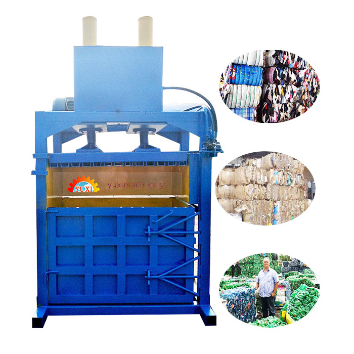 Automatic Hydraulic Vertical Waste Paper Baler Machinery Plastic  Metal Pet Bottle Baling Machine