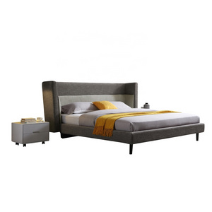 New style custom modern bedroom furniture twin fabric upholstered bed