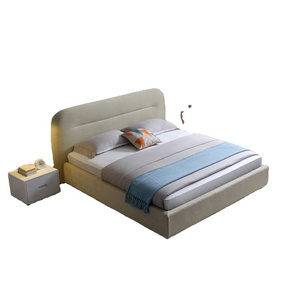 beige color bedroom furniture elastic queen size soft bed