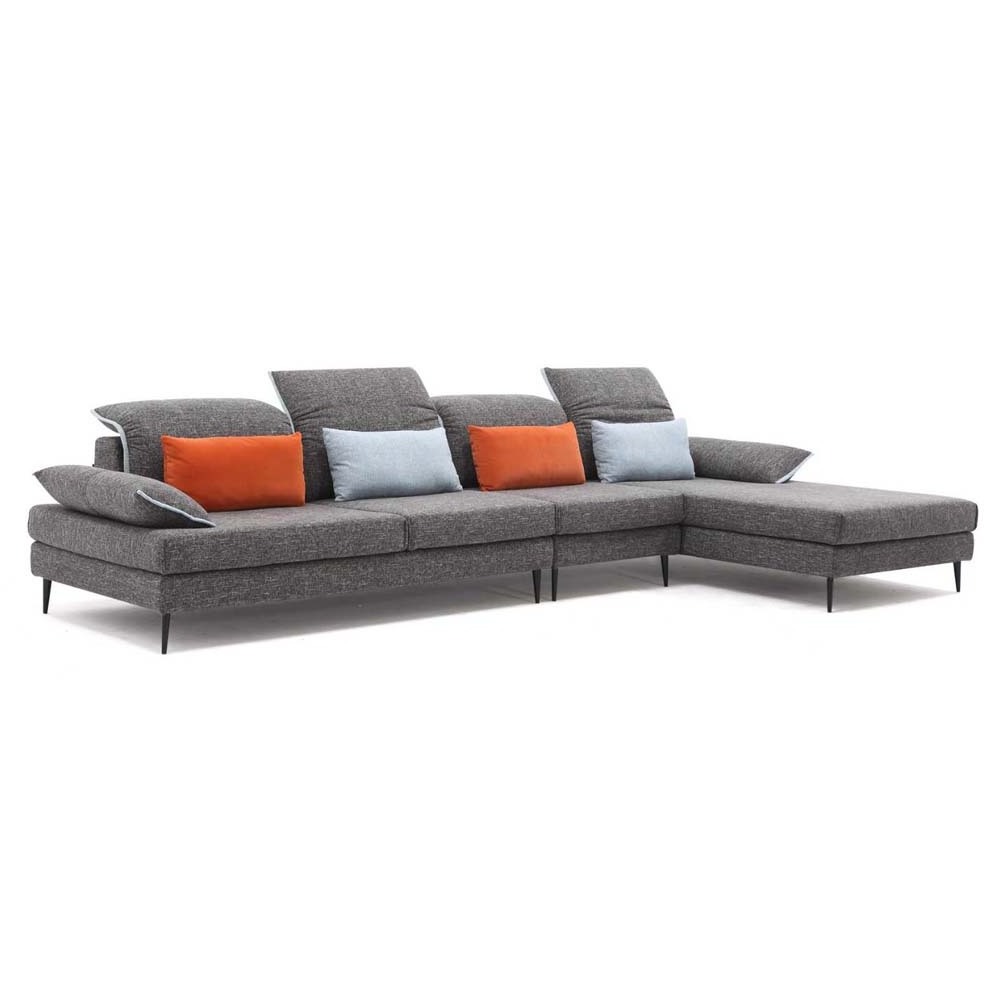 modern style Fabric Sectional Sofa dark color 2022 new sofa