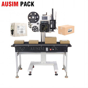 Fully automatic high speed Labeling Printing Machine / Printer Sticker labeling applicator Machine