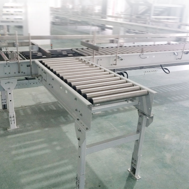 Gravity Flexible Skate wheel Conveyor Stainless steel support leg Telescopic Roller Conveyor without Power