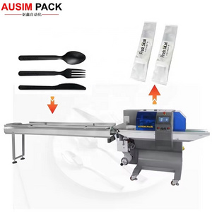 Chopstick Packing Machine Automatic Horizontal Small Flow High Speed Pillow Automatic Cutlery Knife Spoon Fork Sealing Machines