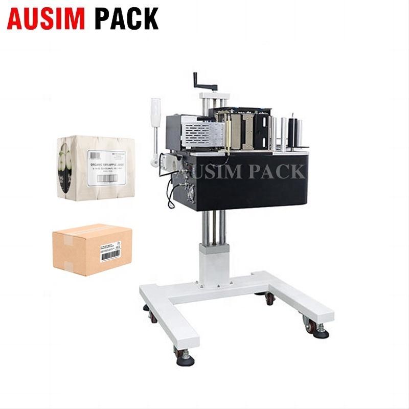 Fully automatic high speed Labeling Printing Machine / Printer Sticker labeling applicator Machine