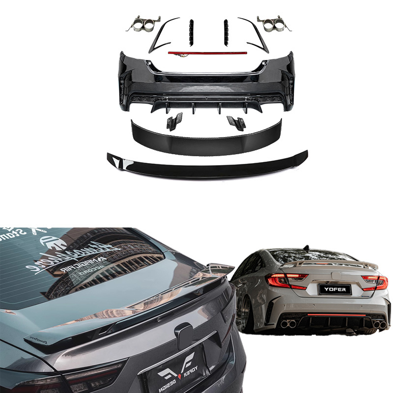 Suitable for Honda Accord front bumper rear bumper surround ten generation half modified bumper exhaust tailthroat