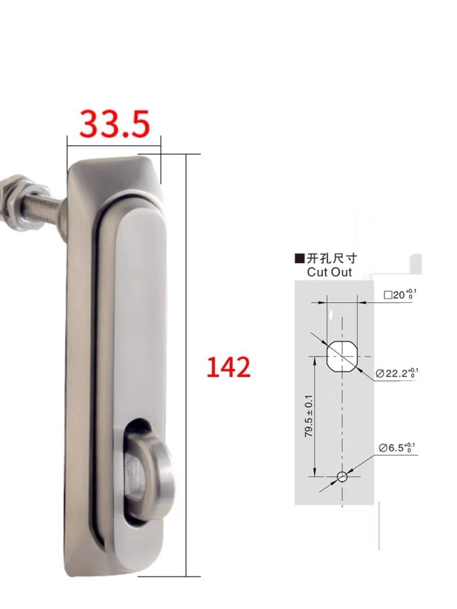 SS304 Stainless Steel Padlockable Swing Handle Latch Lock Security Door Lock