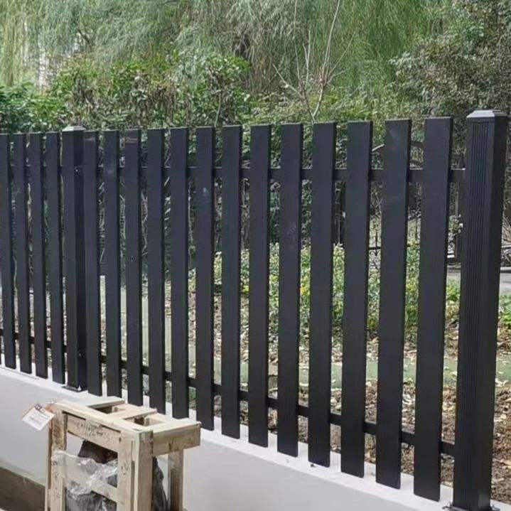 Prima Black Outdoor Metal Easily Assembled Steel Picket Aluminum fence Vertical/Blade slat fence For Sale