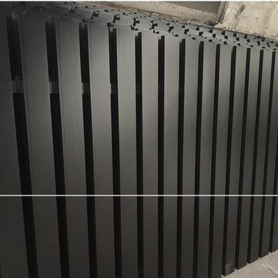 Prima Black Outdoor Metal Easily Assembled Steel Picket Aluminum fence Vertical/Blade slat fence For Sale