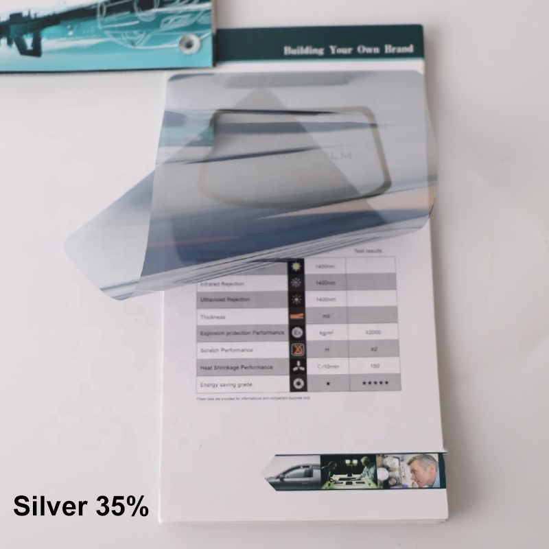 1.52x30m Silver VLT35% Mirror Effect Window Tint Building Film One Way Vision With Privacy Protection film