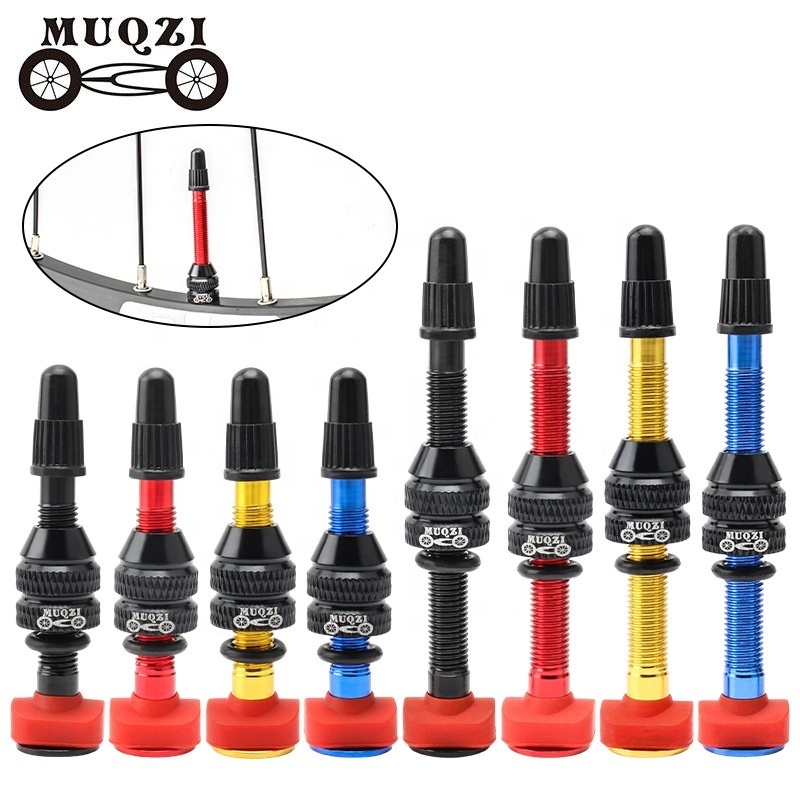 Top Quality MUQZI Aluminum Alloy 40/60MM Bicycle Presta Stem Mountain Bike French Vacuum Air Nozzle Tubeless Tire Valve