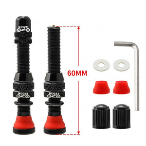 Factory Direct Sale Cheap Bike Tubeless Schrader Valve Stem MTB Road Bicycle Tubeless Rim Accessories 60mm Bicycle Valve