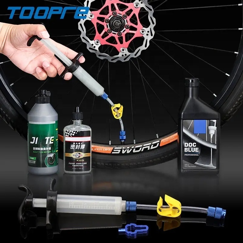 TOOPRE Bicycle Tubeless Tire Sealant Injection Tool For Mountain Road Bike Tire Presta Schrader Repair Fluid Filling Syringe