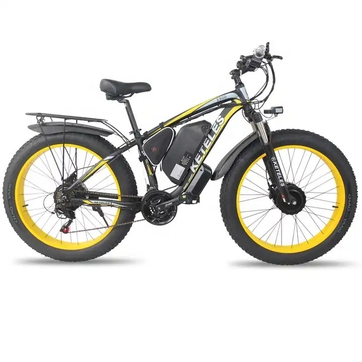 EU Best Selling KETELES K800 23AH Lithium Battery 26x4.0 Inch Fat Tire E-Bike Dual Motor 2000W Electric Bike for Adults