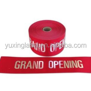 4inch red satin ribbon used for GRAND OPENING ribbon tape