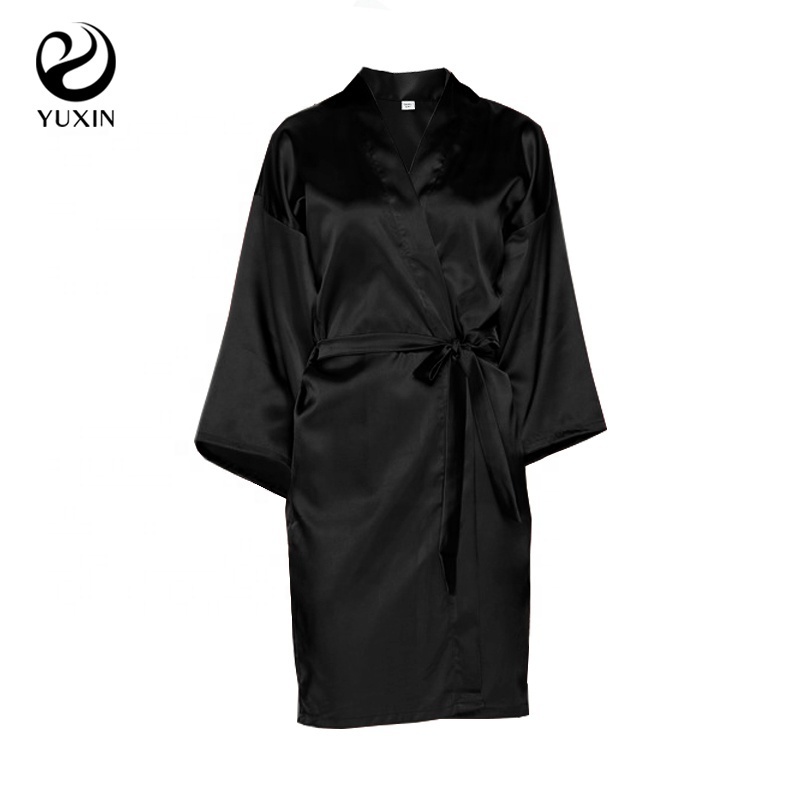 Wholesale Satin Women's Robes Wedding Morning Gown Silk Adult Pajamas Spa Robe