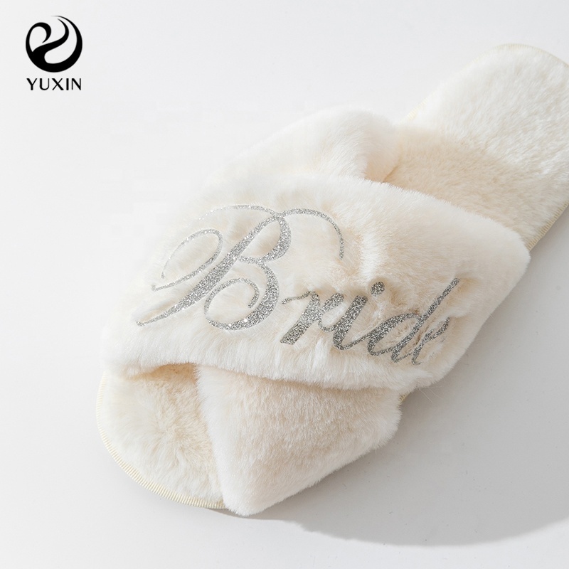 White Morning Shoes Wedding Slippers Wedding Slippers For Bride Bridesmaid Gift