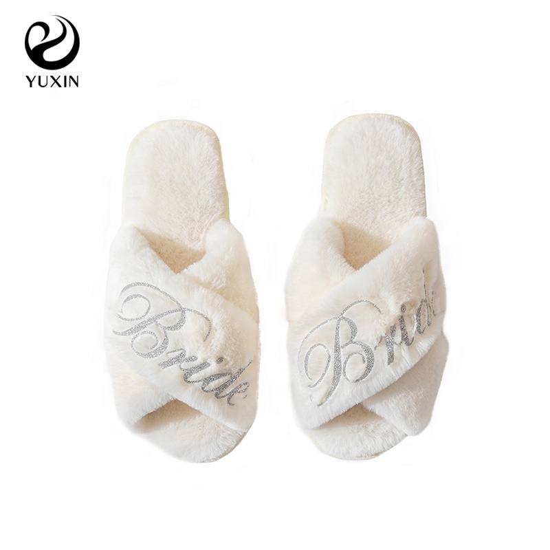 White Morning Shoes Wedding Slippers Wedding Slippers For Bride Bridesmaid Gift