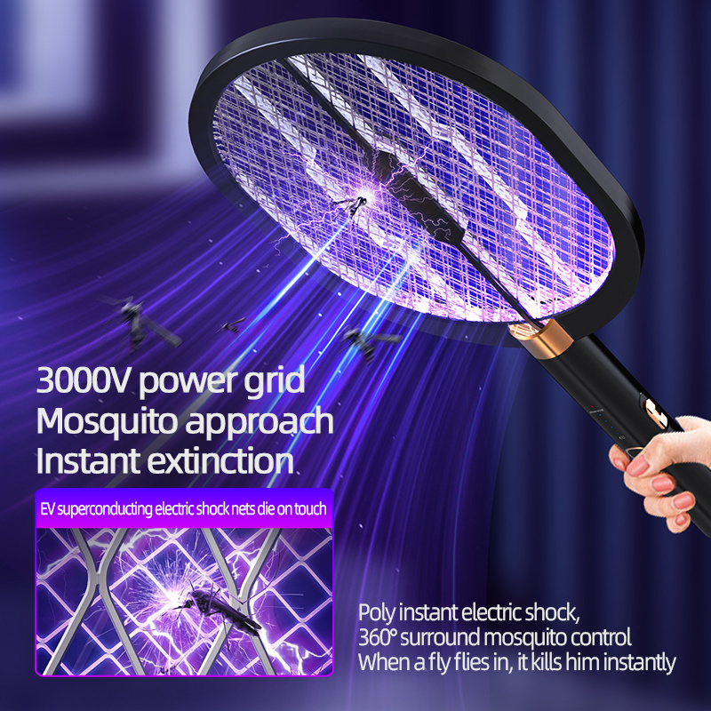 Electric Fly Catcher Ultraviolet Light USB Powered USB Rechargeable Fly Catcher Outdoor Camping 2-in-1 Mosquito Killer Swatter