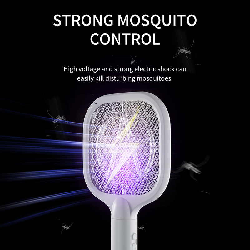 2-in-1 Portable USB Rechargeable Electric Mosquito Swatter Home Pest Control Mini Electric Mosquito Exterminator