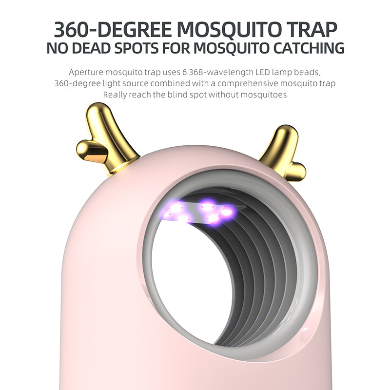 Radiationless 360 Degree Electric Type-C Charging Anti Mosquito Silent Killing Battery Charging Sky Eye Electric Mosquito Trap