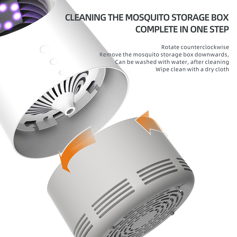 Radiationless 360 Degree Electric Type-C Charging Anti Mosquito Silent Killing Battery Charging Sky Eye Electric Mosquito Trap