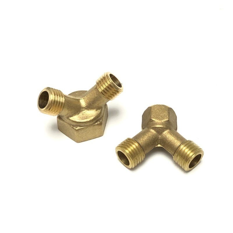 Oem Brass Hexagon Shape Hose Y Connector 3 Way Tube Pipe Joint Fitting