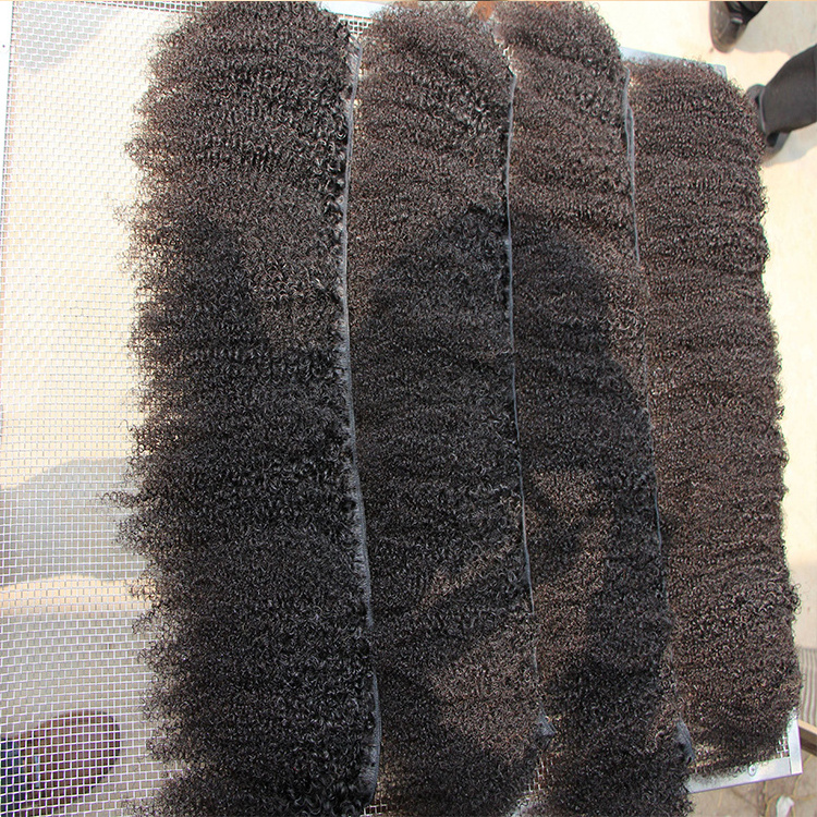 100% 6A afro 4c kinky curly virgin unprocessed mongolian human hair weaving