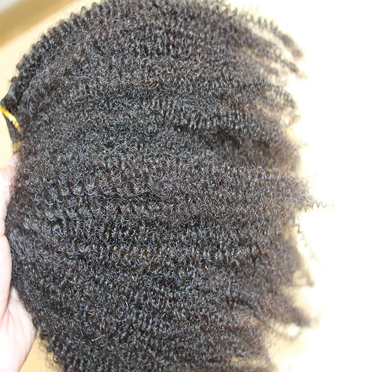 100% 6A afro 4c kinky curly virgin unprocessed mongolian human hair weaving