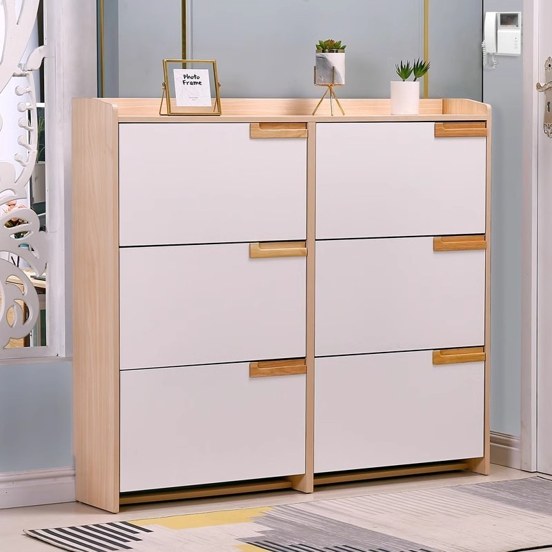 Ultra-Thin Multi-Functional Shoe Rack Large Capacity Entrance Hall Storage Economical Tipping Bucket Type Household Shoe Cabinet