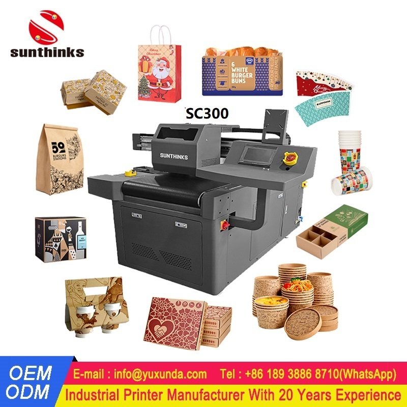 2023 New 30cm 60cm 90cm 120cm 150cm 180cm Digital Single Pass Carton Printer Inkjet Packaging Printer Kraft Paper Bag Printer