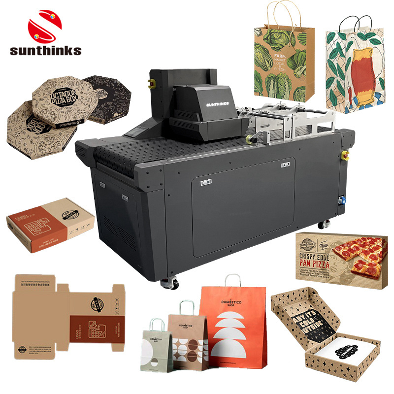 Digital Single Pass Kraft Paper Bread Bag Printer Auto Bag Feeding Color Bag Printing Machine