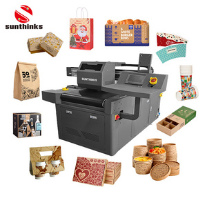 Single Pass Paper Bags Printing Machine Auto Feeder Corrugated Paper Boxes Single Printer With 1 HP Printhead