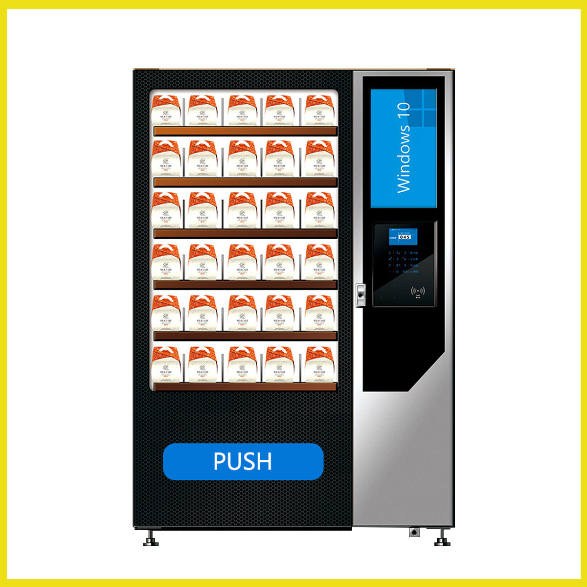 Touch Screen Pharmacy Candy Food Dispenser Vending Machine With Lcd Advertising Screen