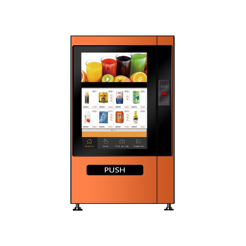 Lcd Advertising Screen Drinks Bottled Lemon Smoothie Vending Machine For Foods