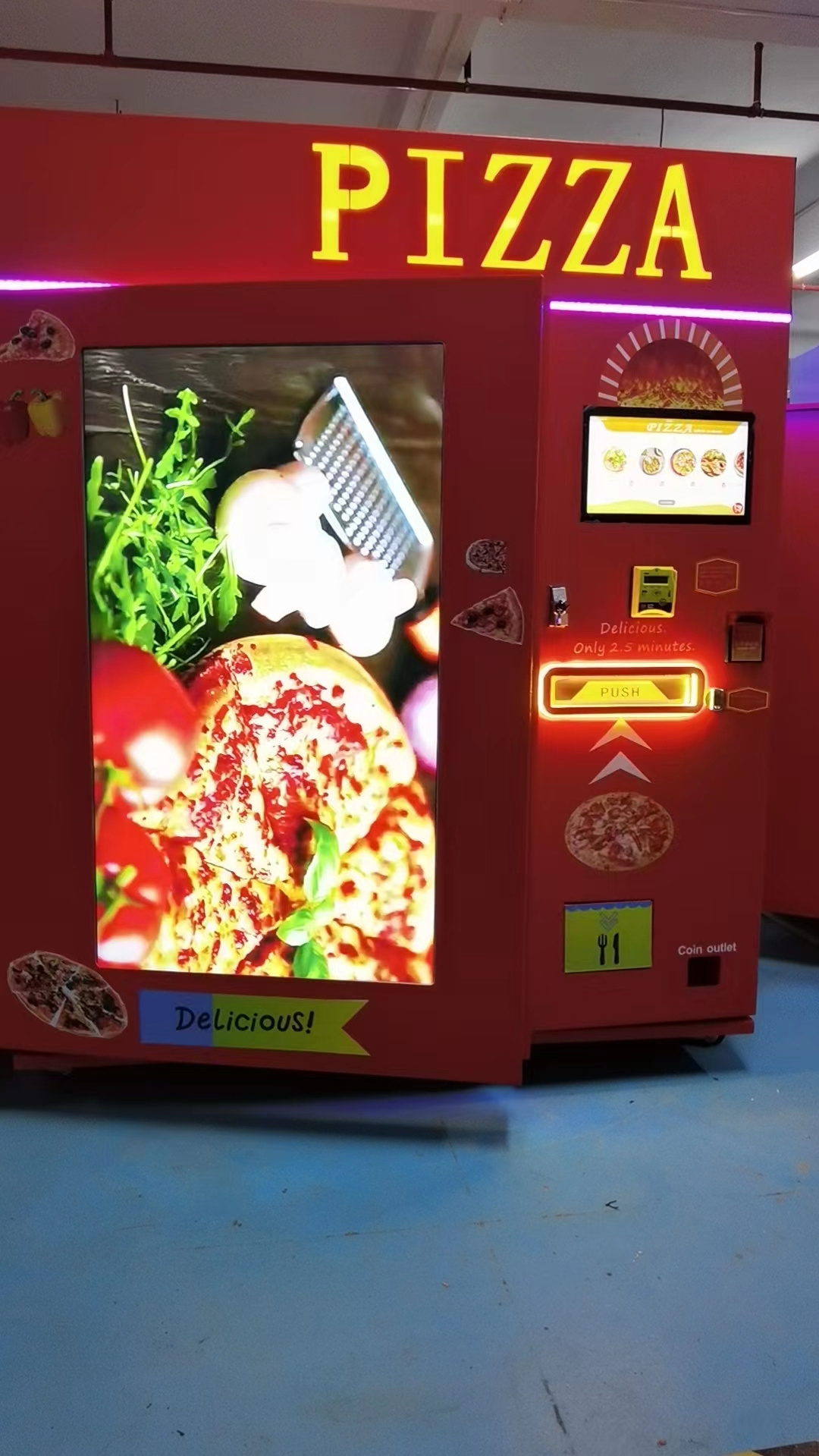 New business ideas vending machines fast food distributeur pizza qr code outdoor kiosk pizza vending machine