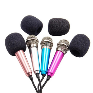 HOT Portable 3.5mm Stereo Studio Mic KTV Karaoke Mini Microphone For Smart Phone Laptop PC Desktop Handheld Audio Microphone