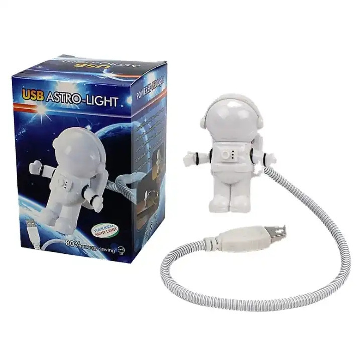 Portable USB Powered Night Light Astronaut Shape Reading Desk Lamp DC 5V LED Light For Computer Laptop PC Lighting Space Lovers