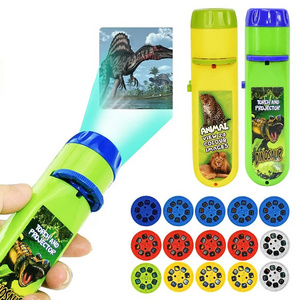 Projection Flashlight Children Projector Light Cute Cartoon Dinosaur Animal Space Night Photo Light Bedtime Learning Fun Toys