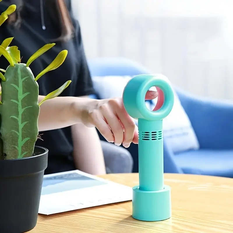 2023 NEW Portable Bladeless Fan Mini Handheld USB Rechargeable Ultra Quiet Fans Air Cooler Fans For Desktop Outdoor Office