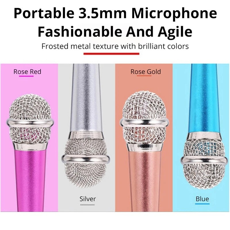 HOT Portable 3.5mm Stereo Studio Mic KTV Karaoke Mini Microphone For Smart Phone Laptop PC Desktop Handheld Audio Microphone